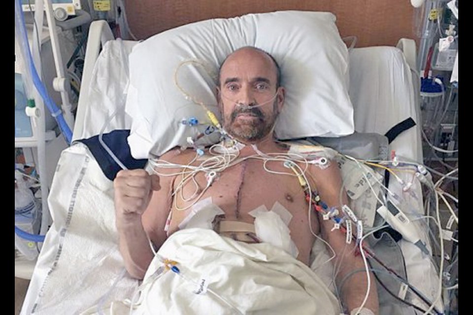 Victoria&Otilde;s Simon Keith, 53, after his heart and kidney transplant surgery on March 17, 2019, in San Diego.