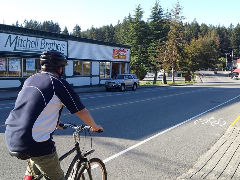 Bike lane in Cranberry neighbourhood of Powell River