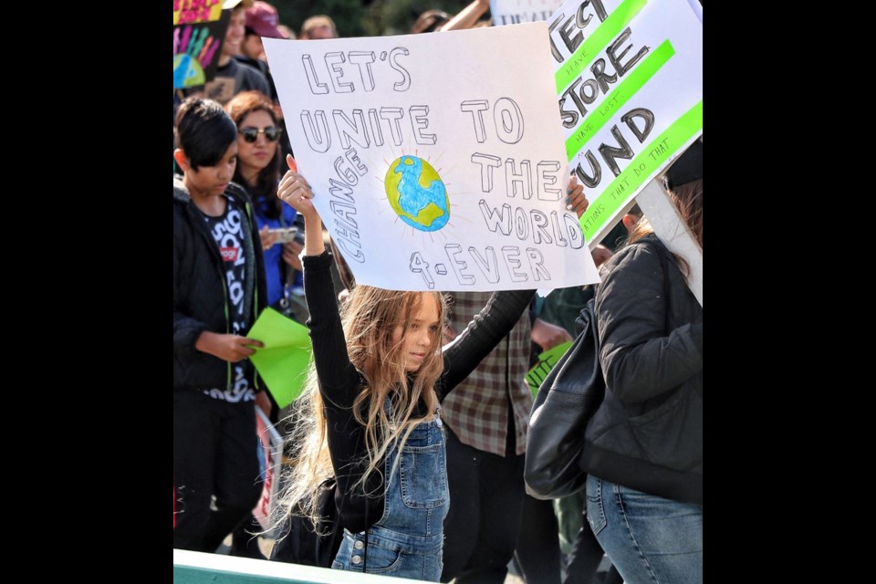 Protesters unite in a climate strike in Vancouver Friday, Sept. 27. photo supplied Ophir Barzilay