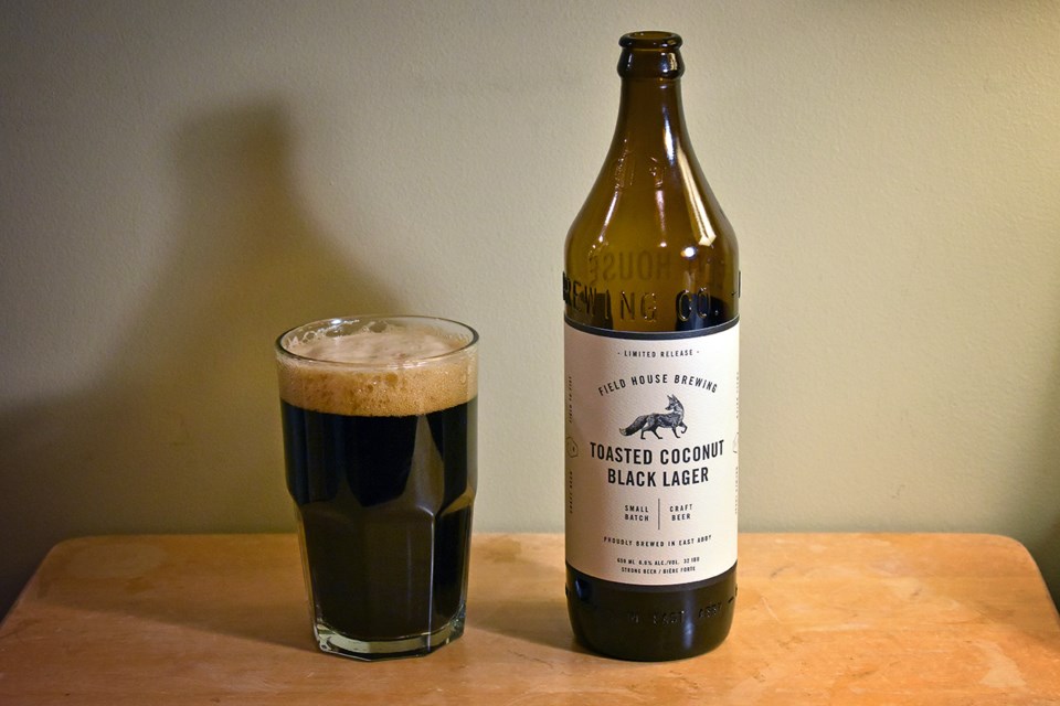 Toasted Coconut Black Lager by Field House Brewing. Photo Rob Mangelsdorf