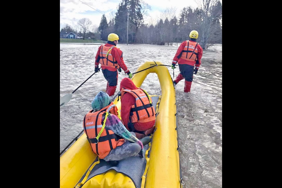 Nanaimo Search and Rescue helped the North Cedar Fire Department and Snuneymuxw First Nation to evacuate two residential areas near the Nanaimo River on Saturday.