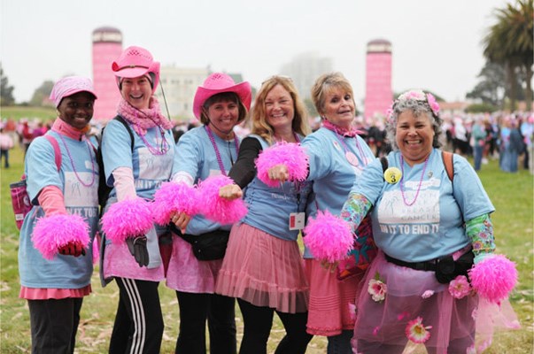 Participants at the 2010 Avon Walk excitedly dress in costume to show their support for breast cancer research.