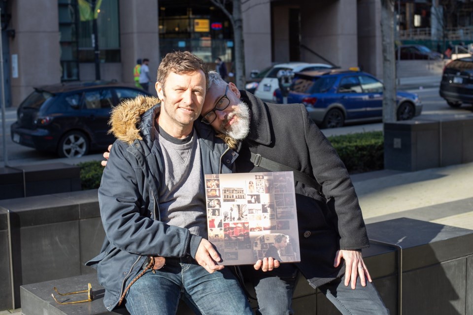 Grant Lawrence with his musical colleague Rob Nesbitt and his newly released opus, Mine Would Be The