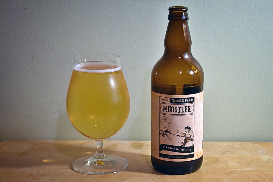 BX Press’s Hostler is a new world off-dry cider made with dessert apples, resulting in a clean and r