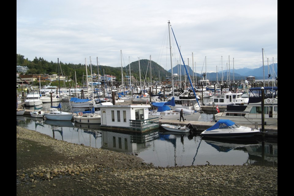 RCMSAR Station 14 in Gibsons took the decision to stand down in late March, in part because many of its volunteer members work in essential services. Pictured is Gibsons Marina.