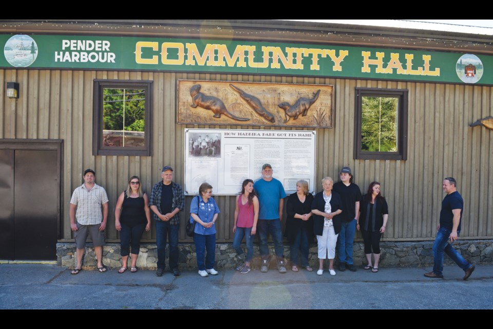 Descendants of Joseph Gonsalves and Susan Harris at the installation of a sign in Pender Harbour.