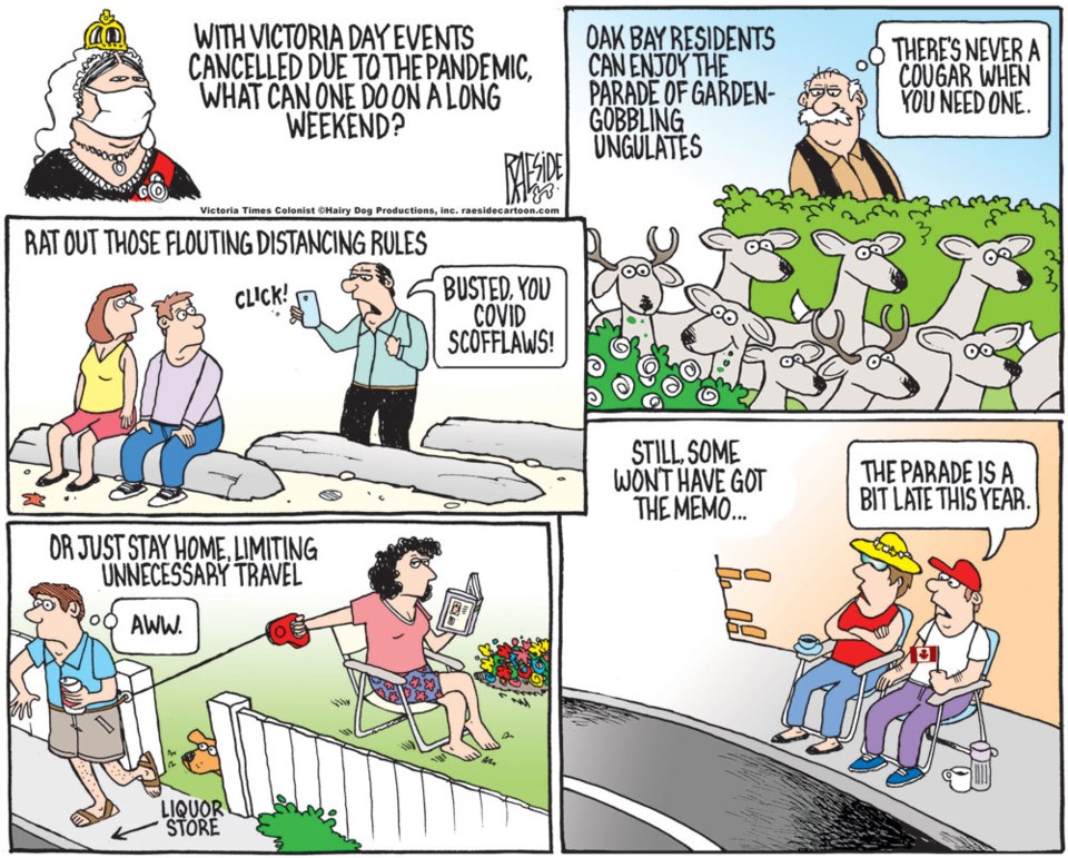 Adrian Raeside cartoon, Saturday, May 16, 2020 - what to do on the long weekend