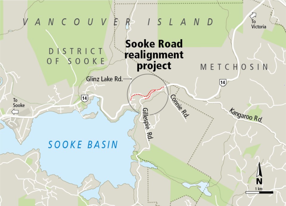 Map - Highway 14 improvements, Connie Road to Glinz Lake Road