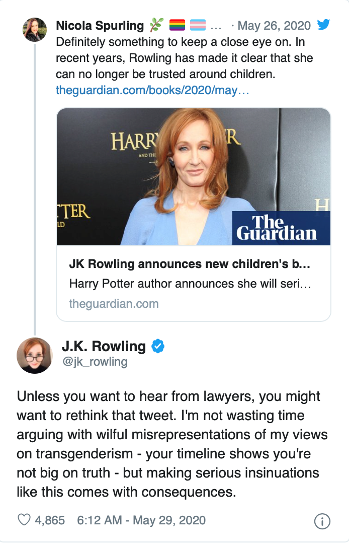 Jk Rowling Threatens Legal Action Against Coquitlam Transgender