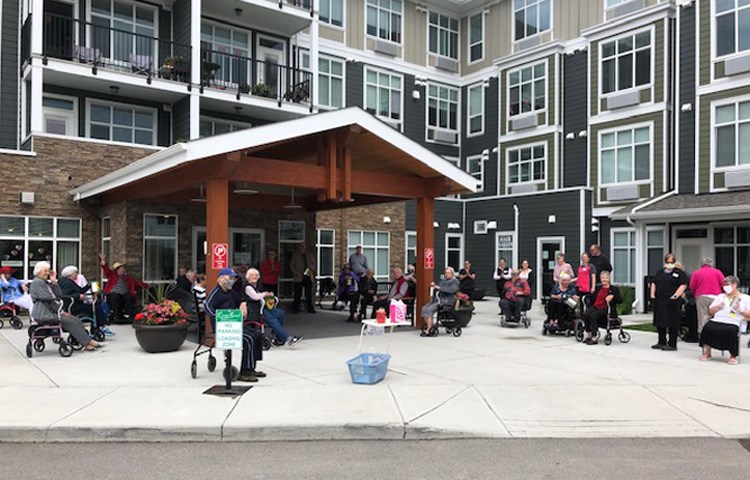 Residents of Riverbend Manor gathered on Friday afternoon to show their appreciation to the staff at the seniors' home.