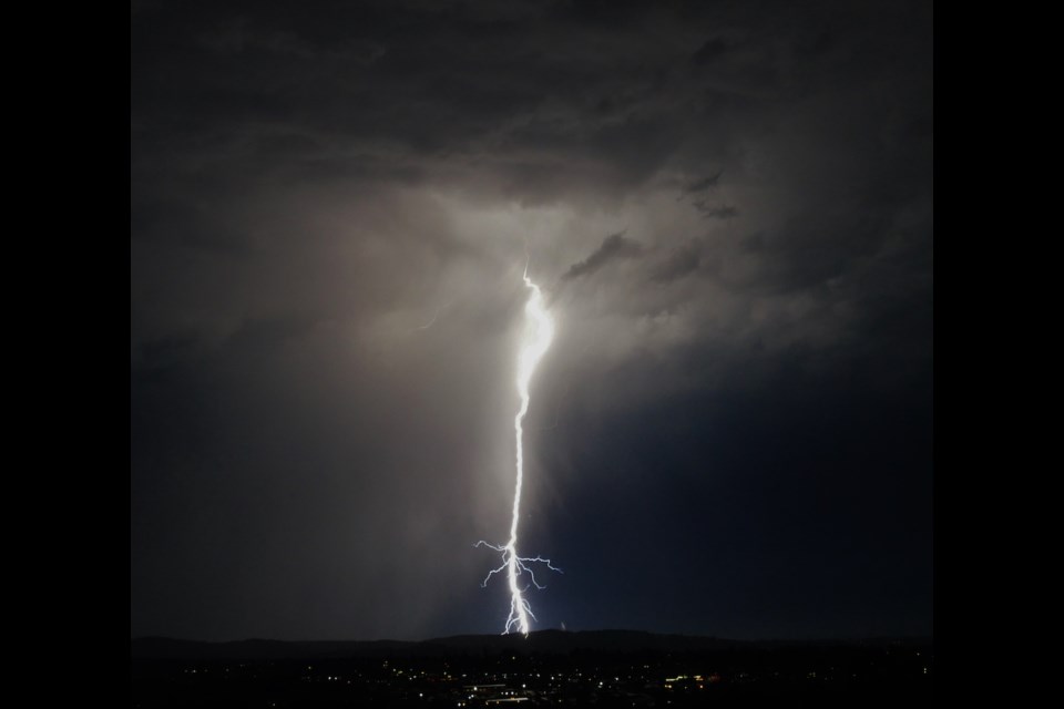 Steen Petersen took this photo of Sunday night's lightning storm. Aug. 16, 2020