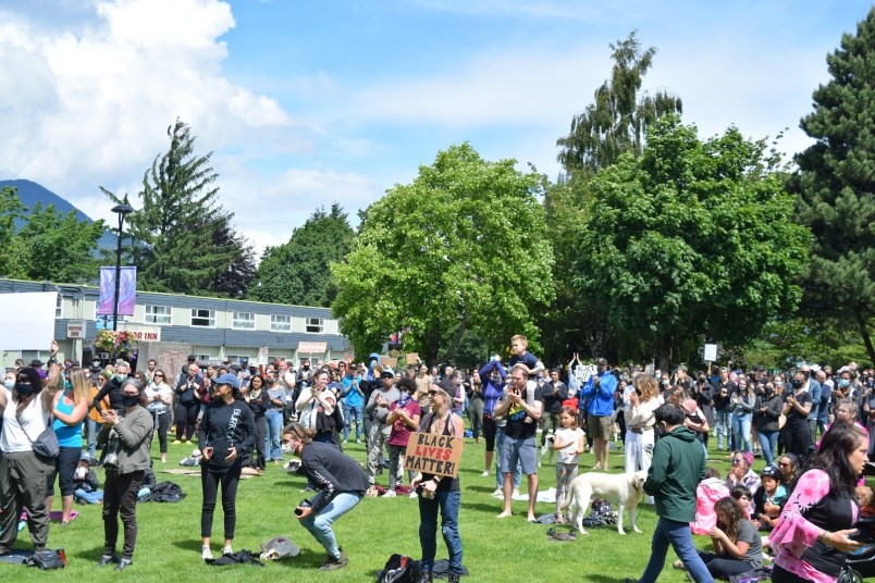 Squamish anti-racism rally downtown in June.