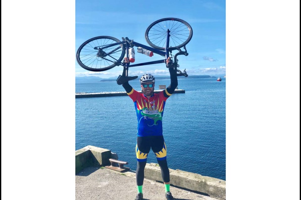 Const. Lee Marven, with his bike before it was stolen from his Richmond porch. Photo submitted