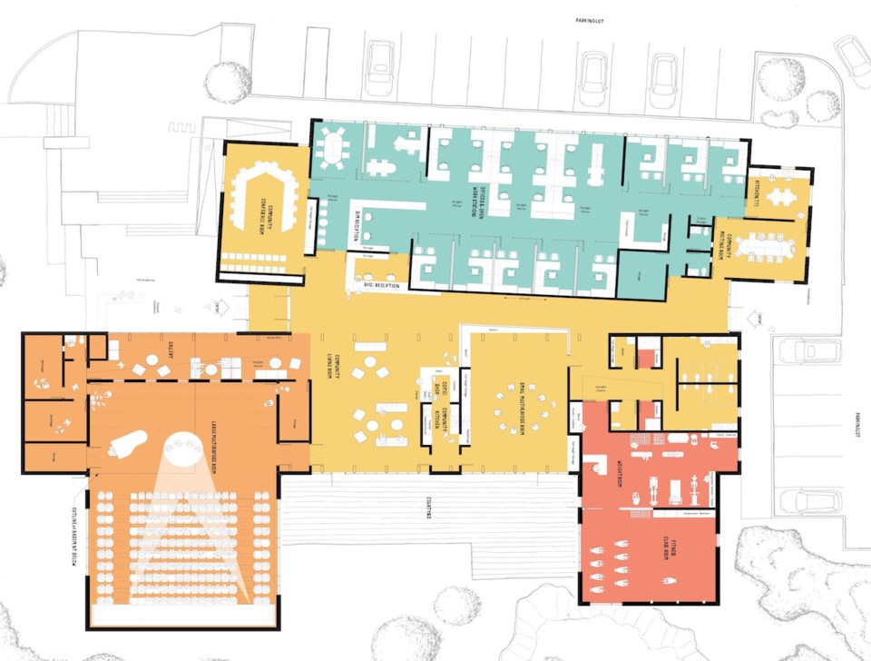 Community centre floor plan.