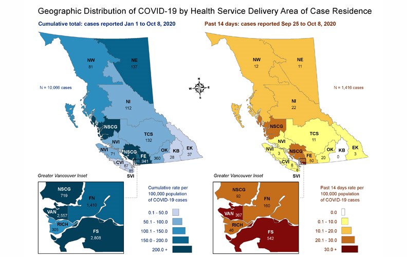 15 COVID map