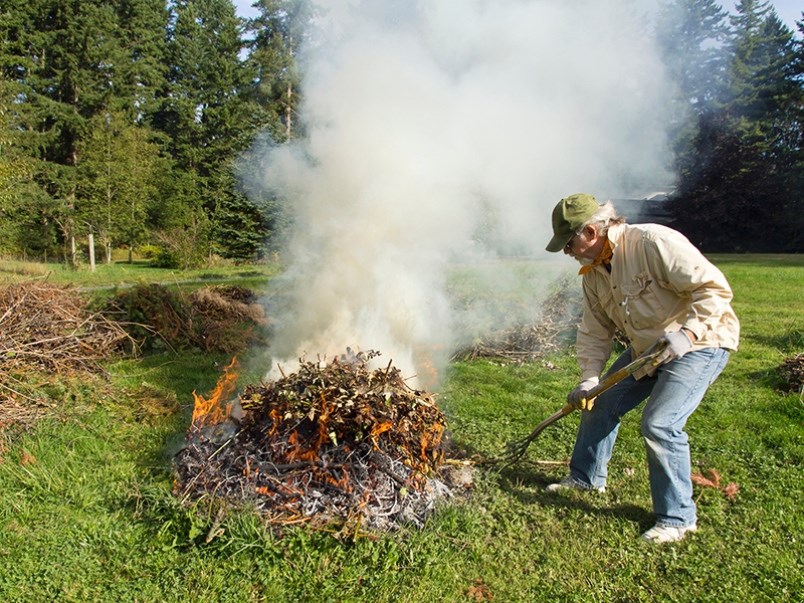 Backyard burning Powell River