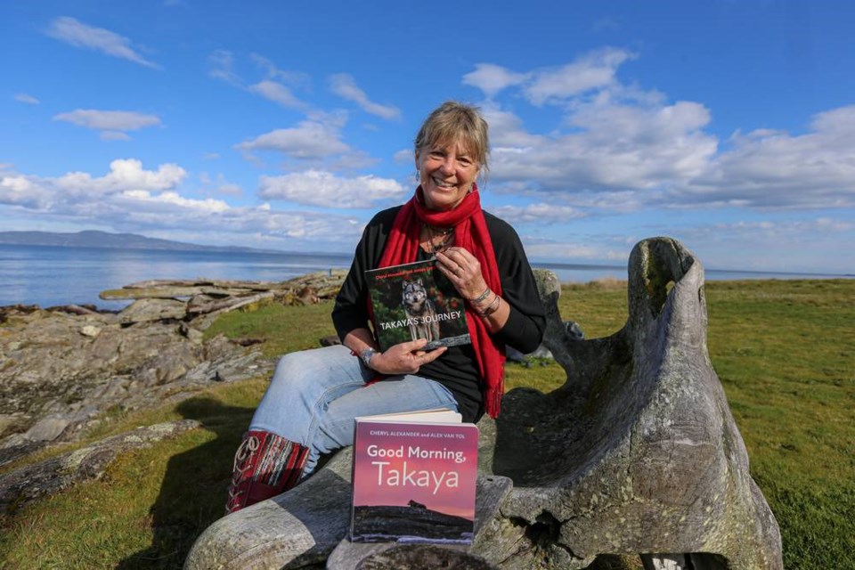 Cheryl Alexander has written two children's books about the life of a wolf that roamed islands off Oak Bay. ADRIAN LAM, TIMES COLONIST