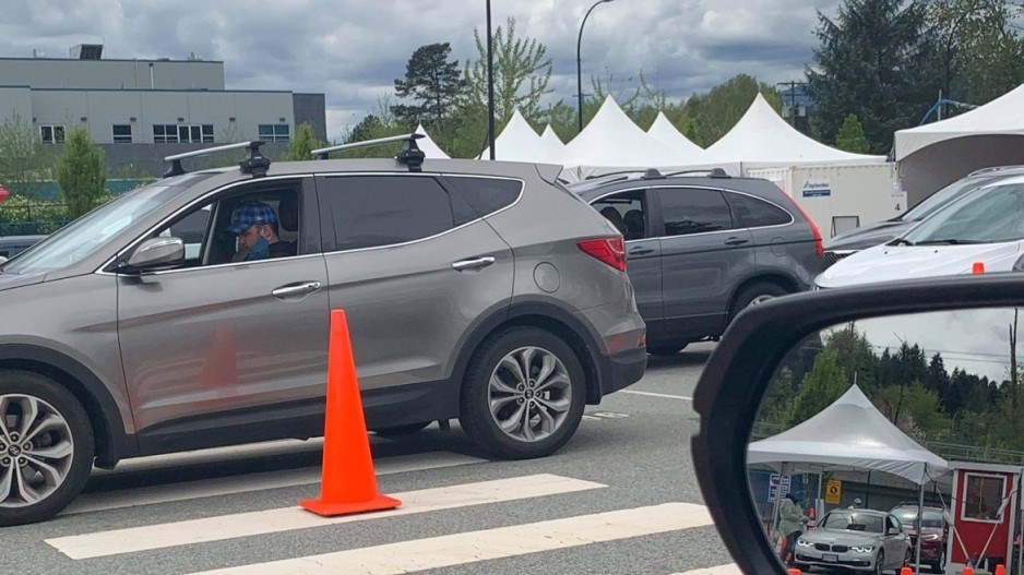 A pop-up vaccine clinic in Coquitlam