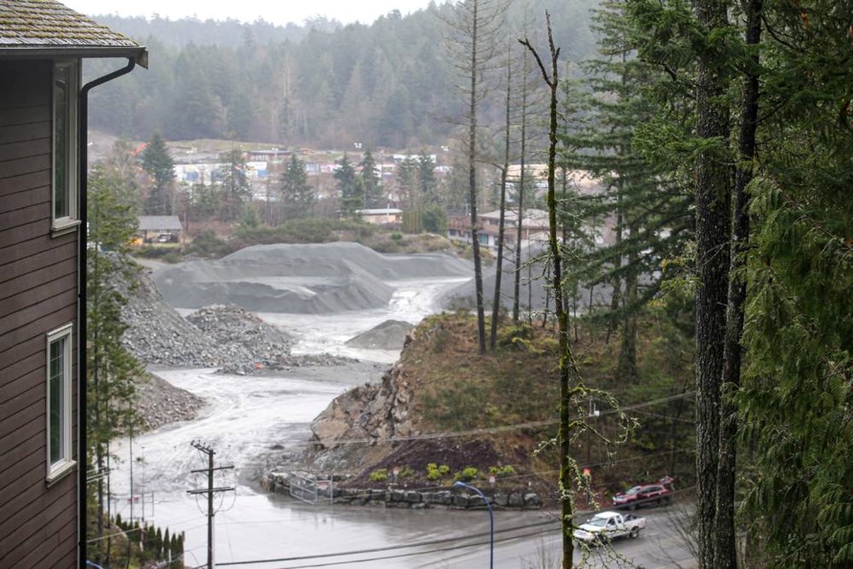 The OK Industries site along Millstream Road in Highlands in February 2021. ADRIAN LAM, TIMES COLONIST