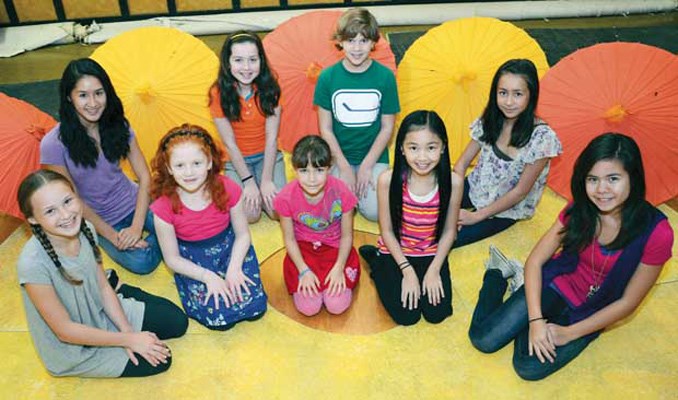 Munchkin land: Young performers from New Westminster and Burnaby are part of the cast for the upcoming Footlight Theatre production of The Wizard of Oz. Front, from left: Maxine Neumann, Veronica Erwin, Elise Coulombe, Melody B. Choi and Taelor Weick. Back, from left, are Sophie Labrosse, Julia Bailey, Kieryn Walberg and Sarah Labrosse.