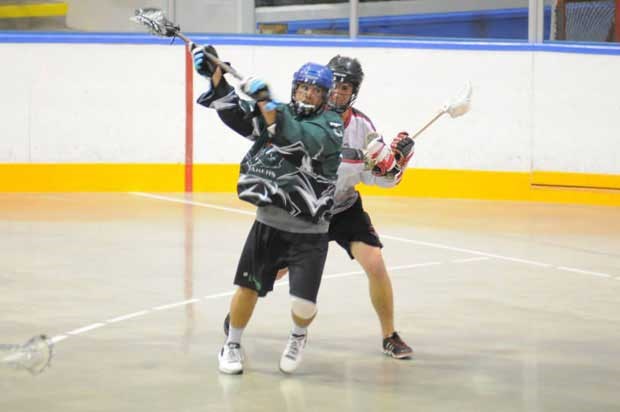 The Burnaby Lakers, in green, are looking to avenge a best-of-three semifinal series loss to the Delta Islanders when they host the provincial junior B lacrosse championships at the Bill Copeland Sports Centre this weekend.