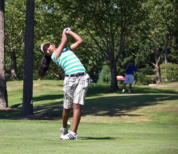 Sumie Francois, 13, was one shot behind the leader at the start the third and final round of the B.C