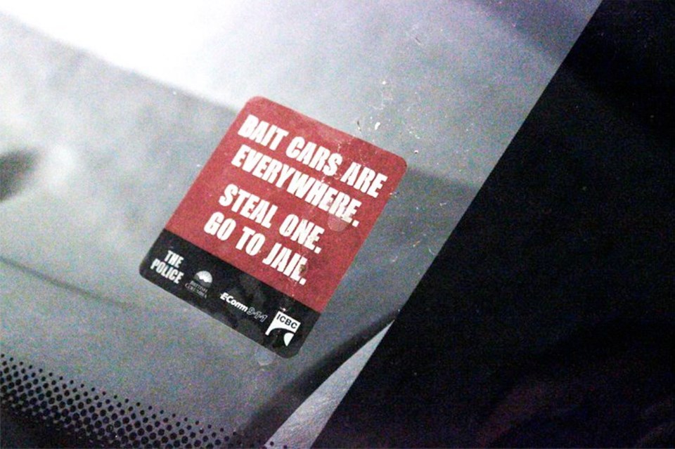 Thief Nabbed By Victoria Bait Car Sporting Warning Sticker Victoria