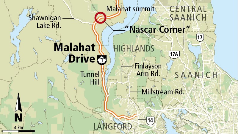 Premier Christy Clark To Unveil Upgrades For Malahat Highway Victoria   231224 Map Malahat Drive ;w=960