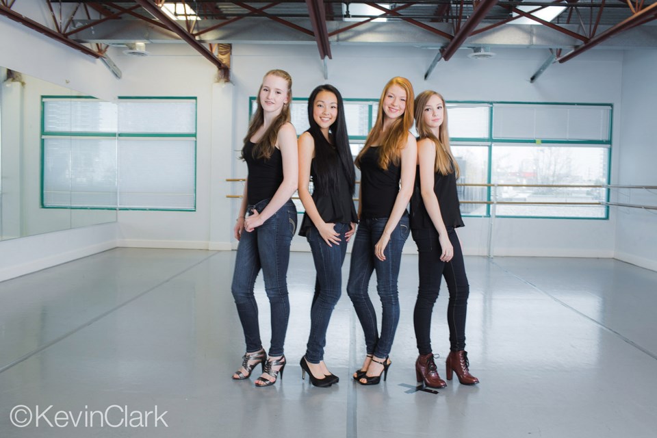 Team Canada dance, Morgan Bringeland-Powell, Jenny Lian, Emily Wismer, Caroline Kiddie