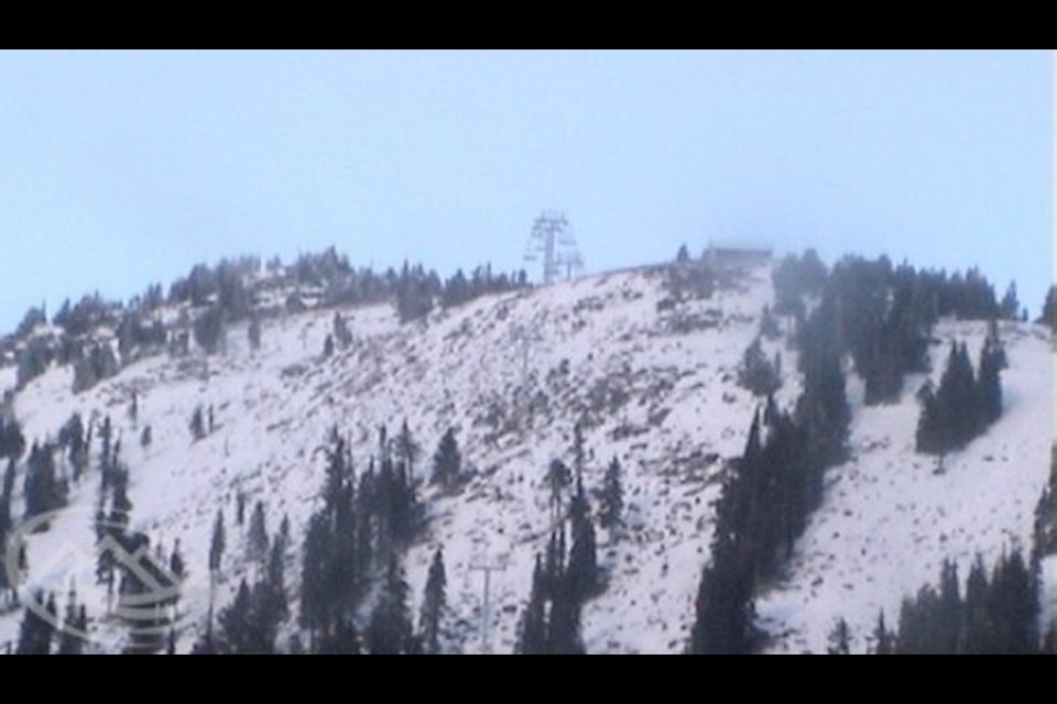 Views from Mount Washington's webcams show barren patches amid light snow cover at the Island ski resort.