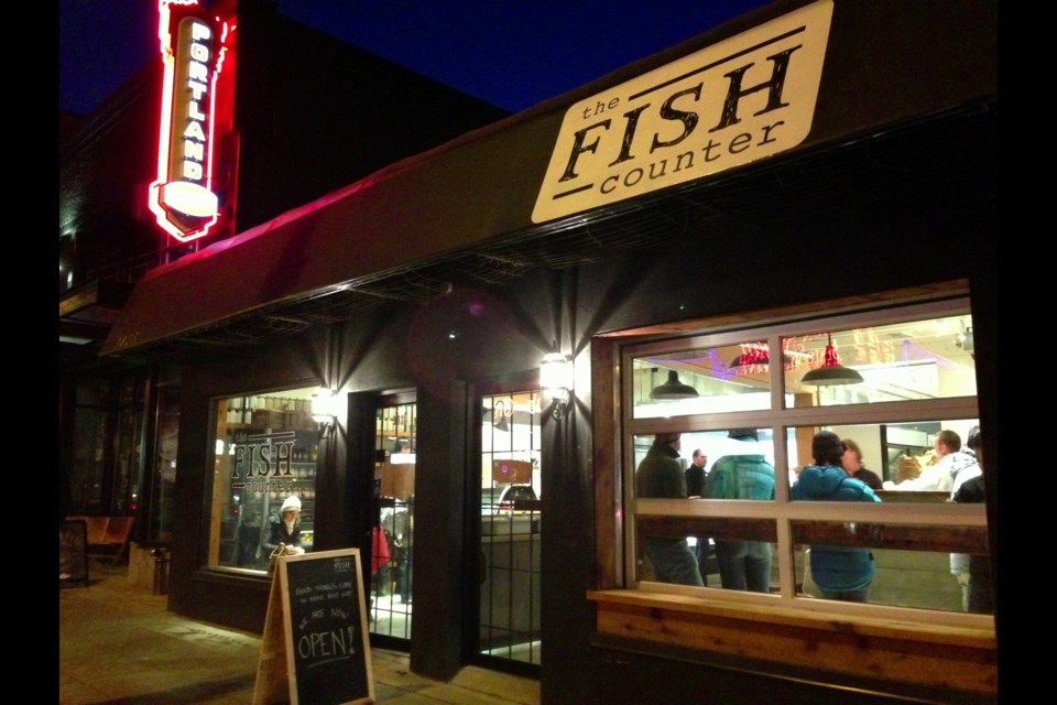 The newly opened Fish Counter is doing brisk business on Main Street.