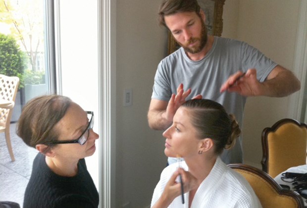 Rose-Marie Swift applies makeup to supermodel Gisele Bundchen, one of her main clients.