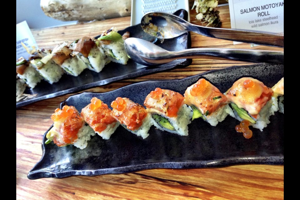 Every morsel on Pacific Rim Rawbar's menu is certified sustainable, including the Dragon and Motoyaki Rolls.