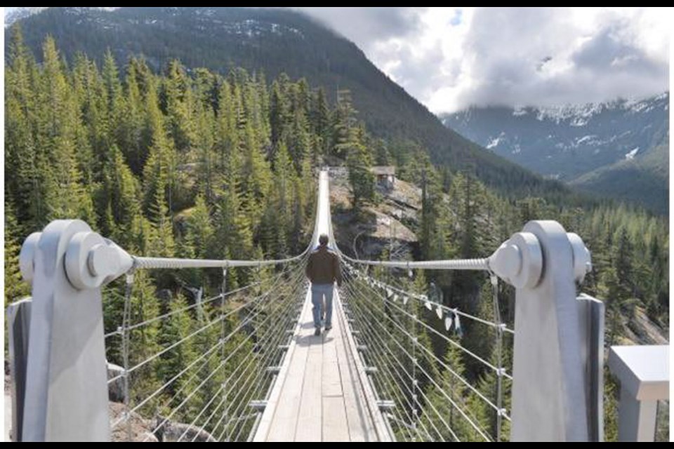 The Sky Pilot suspension bridge atop the Sea to Sky Gondola.