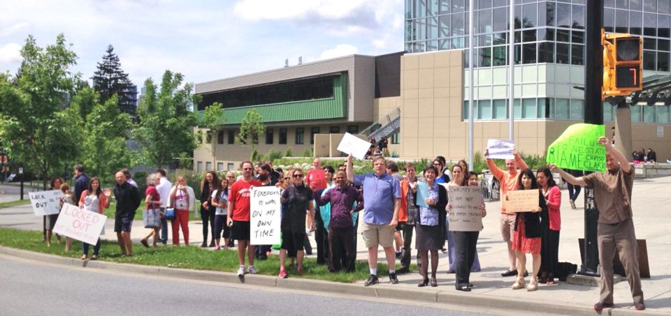 Burnaby Central teacher protest