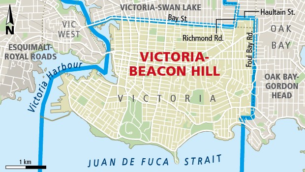 Victoria-Beacon Hill riding map