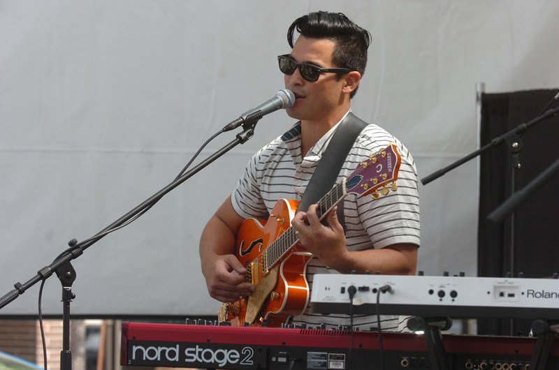 Prince George band Bright City Heights and its lead vocalist Lee-Wai Yu perform a set in downtown Prince George during Summerfest on Sunday, Aug. 17. Citizen photo by Andrea Johnson