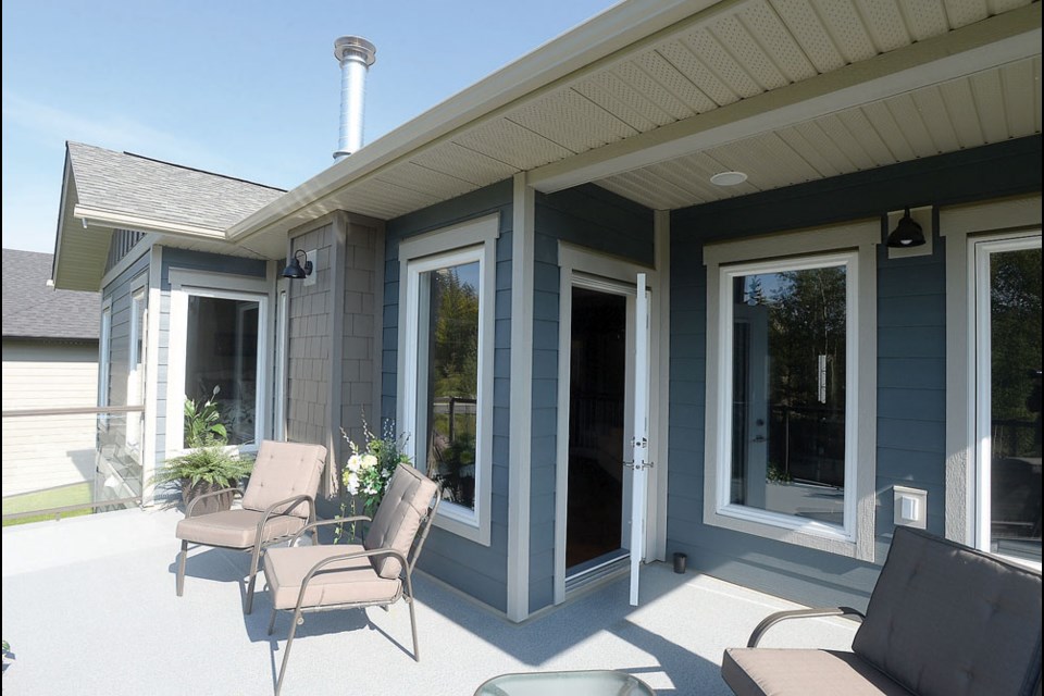 Back deck of the Spruce Kings Show Home. Citizen photo by Brent Braaten Sept 16 2014