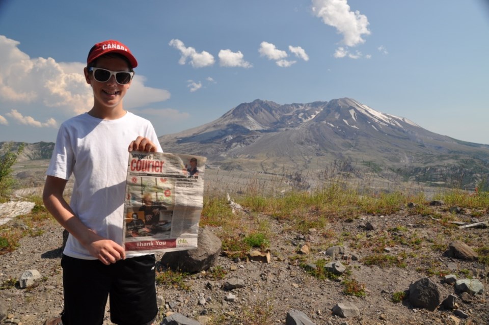 Colin Taylor in Mount St. Helens, Washington.