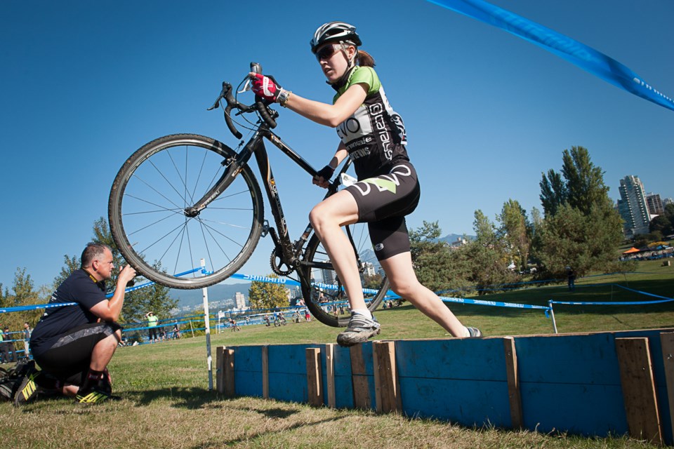 Calista Valente, 17, competes in the youth race in the Vanier Park Cyclocross Classic on Sept. 28. Photo Rob Newell