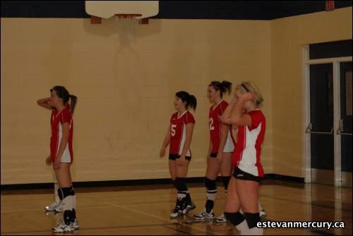 The ECS Senior Girls volleyball team took on the ECS Seniors Girls B.