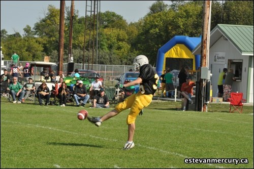 The Estevan Lafrentz Trucking Steelers took on the Regina Raiders loosing the game 20-8  during football day in Estevan.