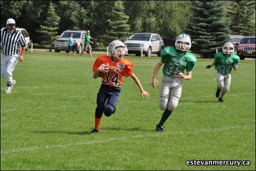 The Estevan Sherrit Coal atom Miners took on the Regina Canadians Saturday during the Football in the park day.