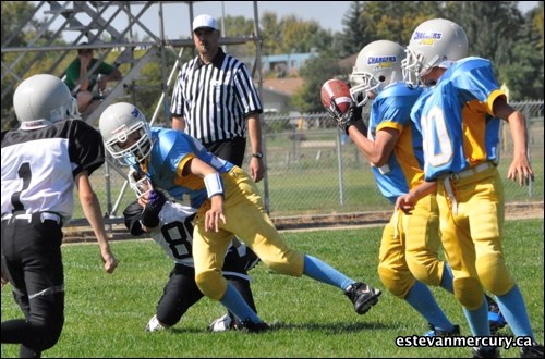 Recent action for the peewee Chargers