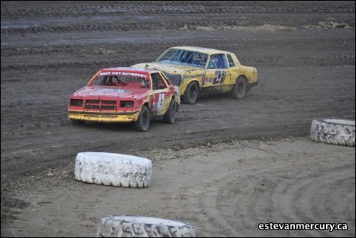 Race night at the Estevan Motor Speedway on Aug. 10 saw checkered flags captured by Aaron Turnbull, in the modifieds; Randy Conway in the stock car division; and Eric Sinness, in hobby stock.