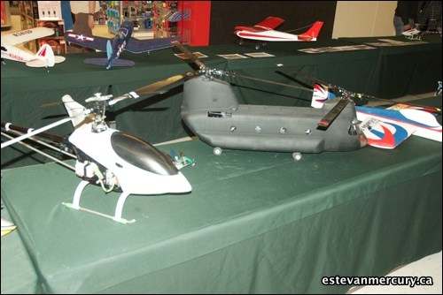 The Sun City Prop Busters had an exhibit in the Estevan Shoppers Mall displaying different types of planes and other remote controlled items such as tanks, and trucks.