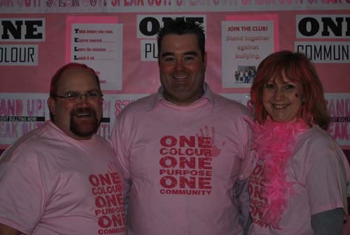 Event organizers are pleased with the results of the Anti-Bullying day. (Pictured from left to right: Jeff Laforet, Bryce Birch (G.F.K.) and Melissa Roy-Brown (C.E.S.)