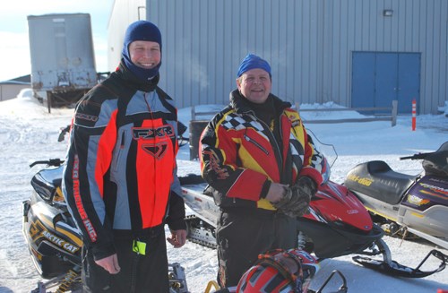 Devin Milligan of Moose Jaw (left) and Jim Milligan of Arcola both came out to enjoy the wonderful conditions that the rally saw this year.