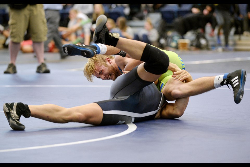 70 kg (green) Michael Feltman, Warner Pacific/ Unattached vs Victor Kwan, SFU
Clan International wrestling meet at SFU