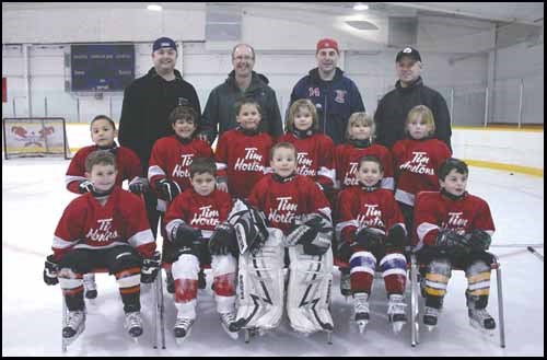 Team members pictured above include: front row (l-r): Izaia Gaudry, Manning Stechyshyn, Lucas Tymko, Kalen Fyck, Riley Holowka; middle row (l-r): Elijah Pelletier, Michael Malinowski, Conor Gerein, Camryn Dubriel, Emma Edel, Emily Dyker; back rwo (l-r): Coach Jon Gaudry, team manager Dave Malinowski, coach Colin Holowka, Kurt Stechyshyn.